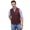 Tiavllya Tiavllya Men's Slim Fit Tweed Herringbone Notch Lapel Waistcoat