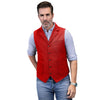 Tiavllya Tiavllya Men's Slim Fit Tweed Herringbone Notch Lapel Waistcoat