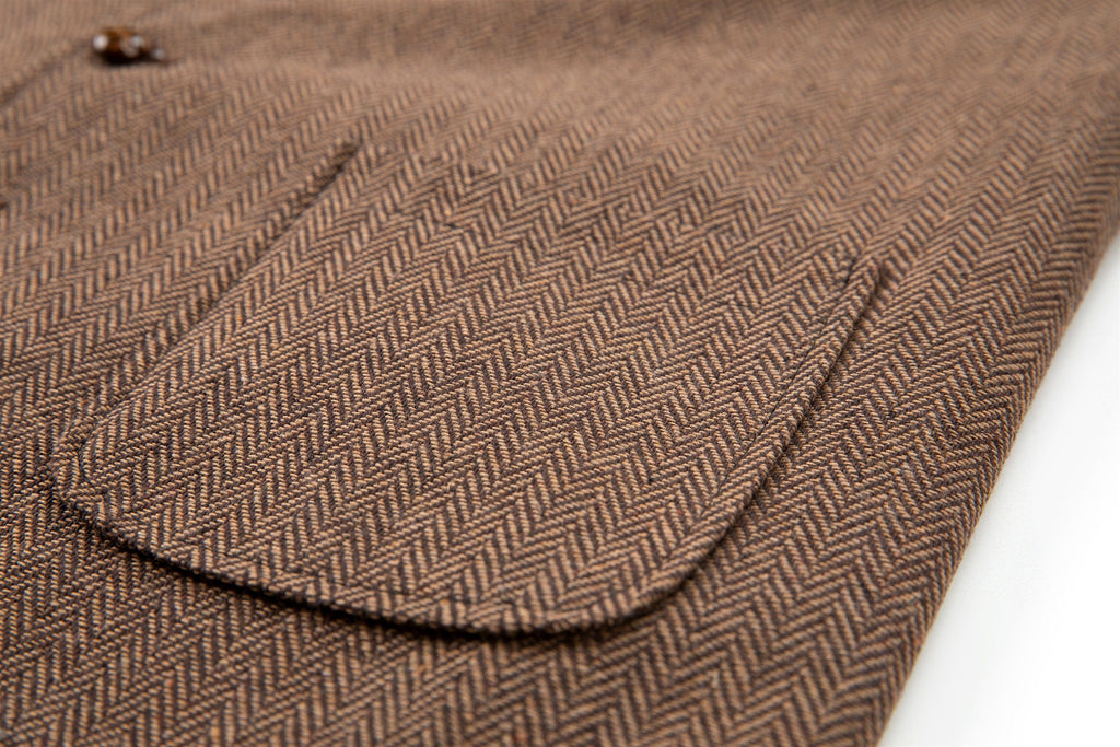 Tiavllya Tiavllya Men's Slim Fit Tweed Herringbone Notch Lapel Waistcoat