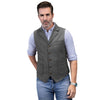 Tiavllya Tiavllya Men's Slim Fit Tweed Herringbone Notch Lapel Waistcoat