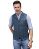 Tiavllya Tiavllya Men's Slim Fit Tweed Herringbone Notch Lapel Waistcoat