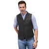 Tiavllya Tiavllya Men's Slim Fit Tweed Herringbone Notch Lapel Waistcoat
