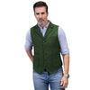 Tiavllya Tiavllya Men's Slim Fit Tweed Herringbone Notch Lapel Waistcoat