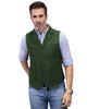 Tiavllya Tiavllya Men's Slim Fit Tweed Herringbone Notch Lapel Waistcoat