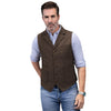 Tiavllya Tiavllya Men's Slim Fit Tweed Herringbone Notch Lapel Waistcoat