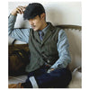 Tiavllya Tiavllya Men's Slim Fit Tweed Herringbone Notch Lapel Waistcoat