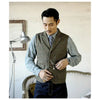 Tiavllya Tiavllya Men's Slim Fit Tweed Herringbone Notch Lapel Waistcoat