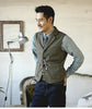 Tiavllya Tiavllya Men's Slim Fit Tweed Herringbone Notch Lapel Waistcoat
