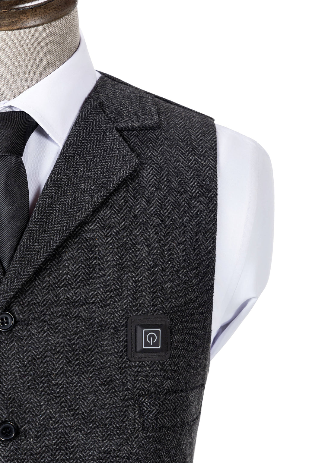 Tiavllya Tiavllya Men's Tweed Heated Vest-Winter Men Hiking Cycling Golf Lightweight Heating Vest(without battery bank)