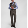 Tiavllya Tiavllya Mens Business 2 Pieces Suit Plaid V Neck Vest Suit (Vest+Pants)