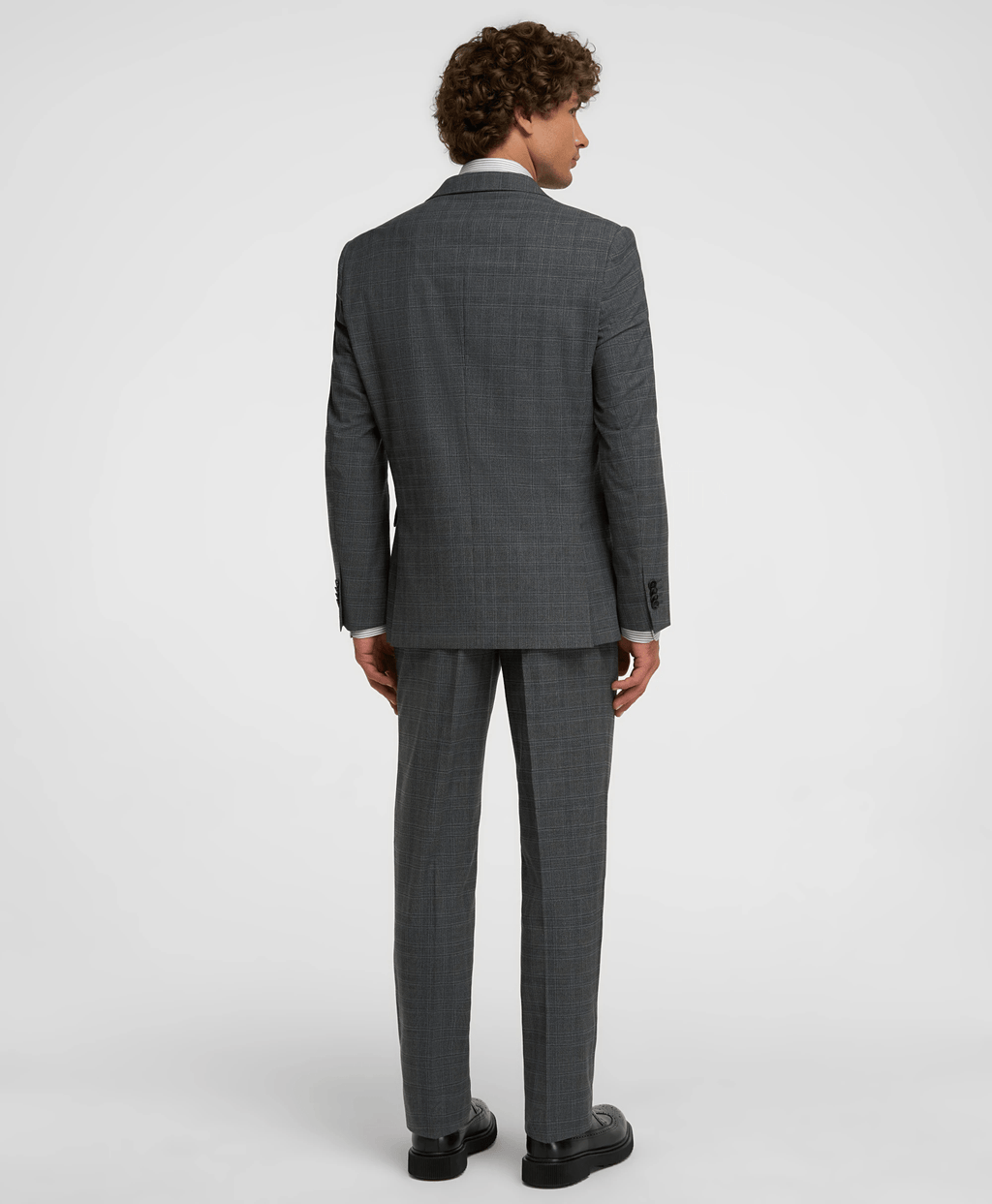 Tiavllya Tiavllya Mens Business 3 Pieces Plaid Suit With Notch Lapel Tuxedos For Wedding (Blazer+vest+Pants)