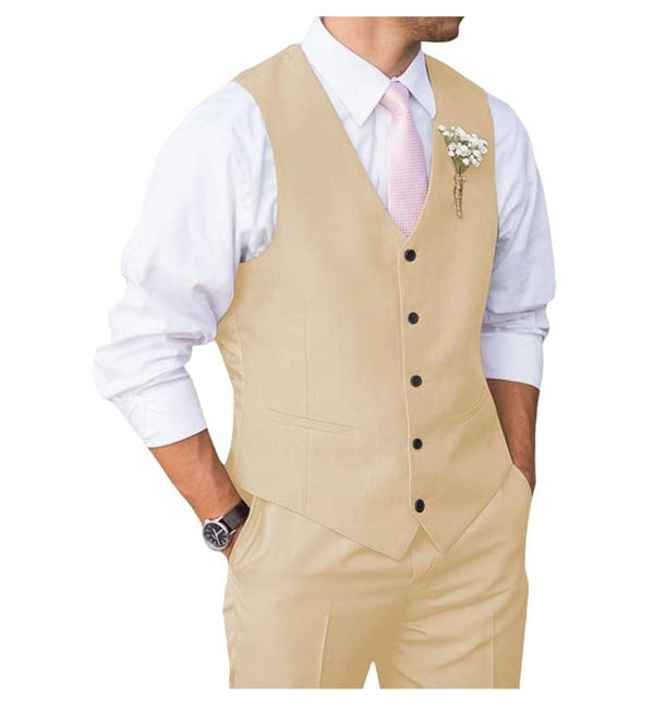 Tiavllya Tiavllya Mens Suit 2 Piece Slim Fit Suit for Men Suit Set for Wedding Groom (Vest+Pants)