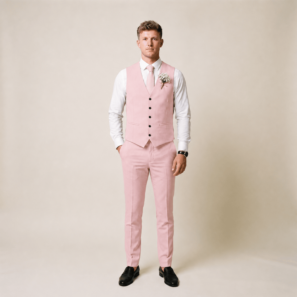 Tiavllya Tiavllya Mens Suit 2 Piece Slim Fit Suit for Men Suit Set for Wedding Groom (Vest+Pants)