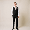Tiavllya Tiavllya Mens Suit 2 Piece Slim Fit Suit for Men Suit Set for Wedding Groom (Vest+Pants)