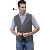 Tiavllya Tiavllya Mens waistcoat Flat Linen V Neck Waistcoat For Wedding