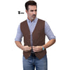 Tiavllya Tiavllya Mens waistcoat Flat Linen V Neck Waistcoat For Wedding