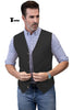 Tiavllya Tiavllya Mens waistcoat Flat Linen V Neck Waistcoat For Wedding