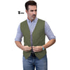 Tiavllya Tiavllya Mens waistcoat Flat Linen V Neck Waistcoat For Wedding