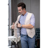 Tiavllya Tiavllya Mens waistcoat Flat Linen V Neck Waistcoat For Wedding