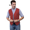 Tiavllya Tiavllya Mens waistcoat Flat Linen V Neck Waistcoat For Wedding