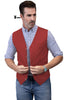 Tiavllya Tiavllya Mens waistcoat Flat Linen V Neck Waistcoat For Wedding