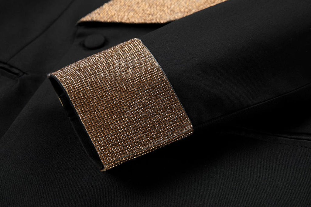 Tiavllya Tiavllya Stylish Men's Suit 2 Pieces Diamond Collar Shawl Lapel Tuxedo For Party (Blazer+ Pants)