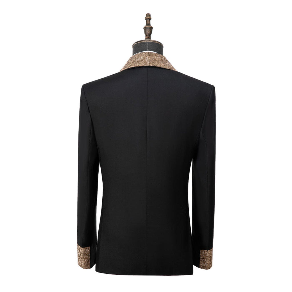 Tiavllya Tiavllya Stylish Men's Suit 2 Pieces Diamond Collar Shawl Lapel Tuxedo For Party (Blazer+ Pants)