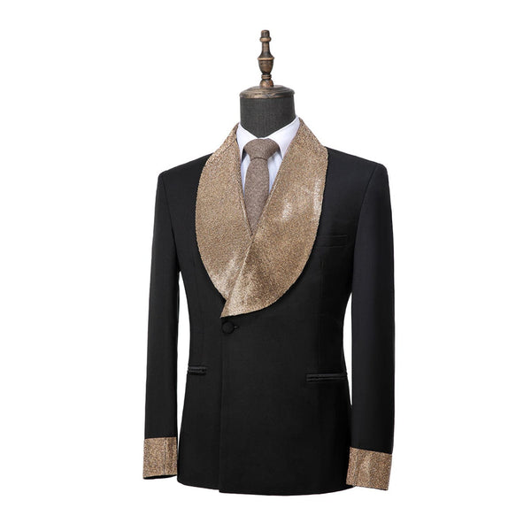 Tiavllya Tiavllya Stylish Men's Suit 2 Pieces Diamond Collar Shawl Lapel Tuxedo For Party (Blazer+ Pants)