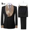 Tiavllya Tiavllya Stylish Men's Suit 2 Pieces Diamond Collar Shawl Lapel Tuxedo For Party (Blazer+ Pants)