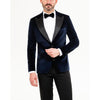 Tiavllya Tiavllya Stylish Men's Suit 2 Pieces Velvet Peak Lapel Tuxedo For Party (Blazer+Black Pants)
