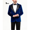 Tiavllya Tiavllya Stylish Men's Suit 2 Pieces Velvet Peak Lapel Tuxedo For Party (Blazer+Black Pants)