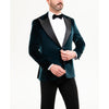 Tiavllya Tiavllya Stylish Men's Suit 2 Pieces Velvet Peak Lapel Tuxedo For Party (Blazer+Black Pants)