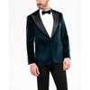 Tiavllya Tiavllya Stylish Men's Suit 2 Pieces Velvet Peak Lapel Tuxedo For Party (Blazer+Black Pants)