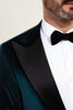 Tiavllya Tiavllya Stylish Men's Suit 2 Pieces Velvet Peak Lapel Tuxedo For Party (Blazer+Black Pants)