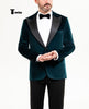 Tiavllya Tiavllya Stylish Men's Suit 2 Pieces Velvet Peak Lapel Tuxedo For Party (Blazer+Black Pants)