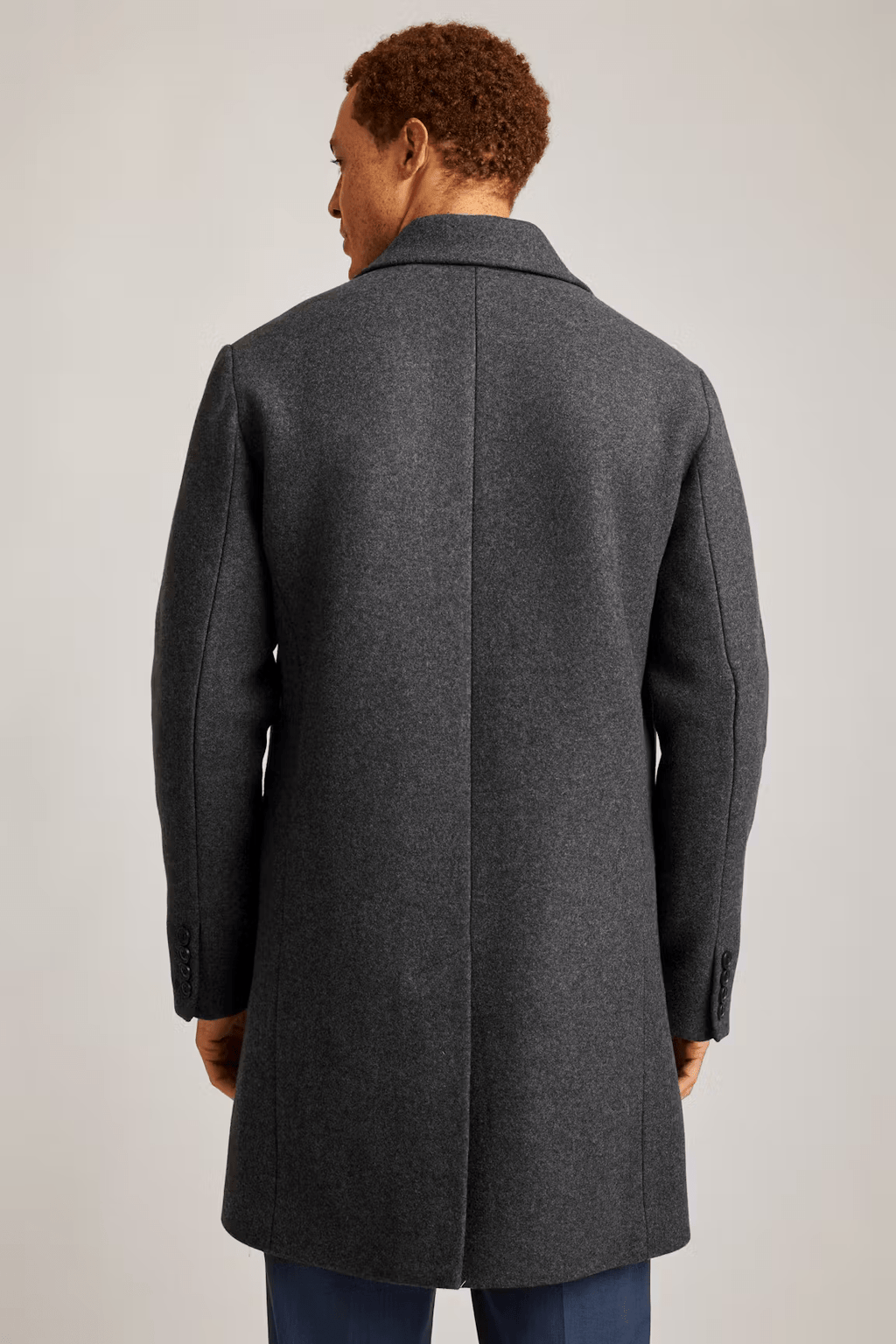 Tiavllya Tiavllya Tiavllya Men's Casual Tweed Single Button Long Tweed Lapel Suit Jacket