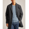 Tiavllya Tiavllya Tiavllya Men's Casual Tweed Single Button Long Tweed Lapel Suit Jacket