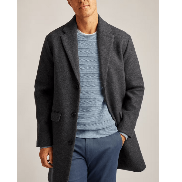 Tiavllya Tiavllya Tiavllya Men's Casual Tweed Single Button Long Tweed Lapel Suit Jacket