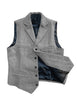 Tiavllya Tiavllya Vintage Classic Slim Tweed Herringbone Notched Lapel Waistcoat