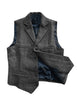 Tiavllya Tiavllya Vintage Classic Slim Tweed Herringbone Notched Lapel Waistcoat
