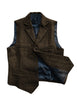Tiavllya Tiavllya Vintage Classic Slim Tweed Herringbone Notched Lapel Waistcoat