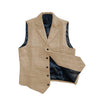 Tiavllya Tiavllya Vintage Classic Slim Tweed Herringbone Notched Lapel Waistcoat