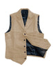 Tiavllya Tiavllya Vintage Classic Slim Tweed Herringbone Notched Lapel Waistcoat