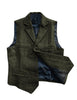 Tiavllya Tiavllya Vintage Classic Slim Tweed Herringbone Notched Lapel Waistcoat