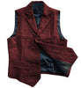 Tiavllya Tiavllya Vintage Classic Slim Tweed Herringbone Notched Lapel Waistcoat