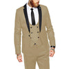 Tiavllya Tiavllya Vintage Classical 3 Piece Mens Suit Herringbone Notch Lapel Tuxedo (Blazer Vest+Pants)