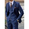 Tiavllya Tiavllya Vintage Classical 3 Pieces Mens Suit Herringbone Tweed Notch Lapel Tuxedos (Blazer+vest+Pants)