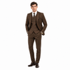 Tiavllya Tiavllya Vintage Classical 3 Pieces Mens Suit Herringbone Tweed Notch Lapel Tuxedos (Blazer+vest+Pants)