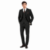 Tiavllya Tiavllya Vintage Classical 3 Pieces Mens Suit Herringbone Tweed Notch Lapel Tuxedos (Blazer+vest+Pants)