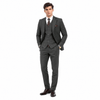 Tiavllya Tiavllya Vintage Classical 3 Pieces Mens Suit Herringbone Tweed Notch Lapel Tuxedos (Blazer+vest+Pants)